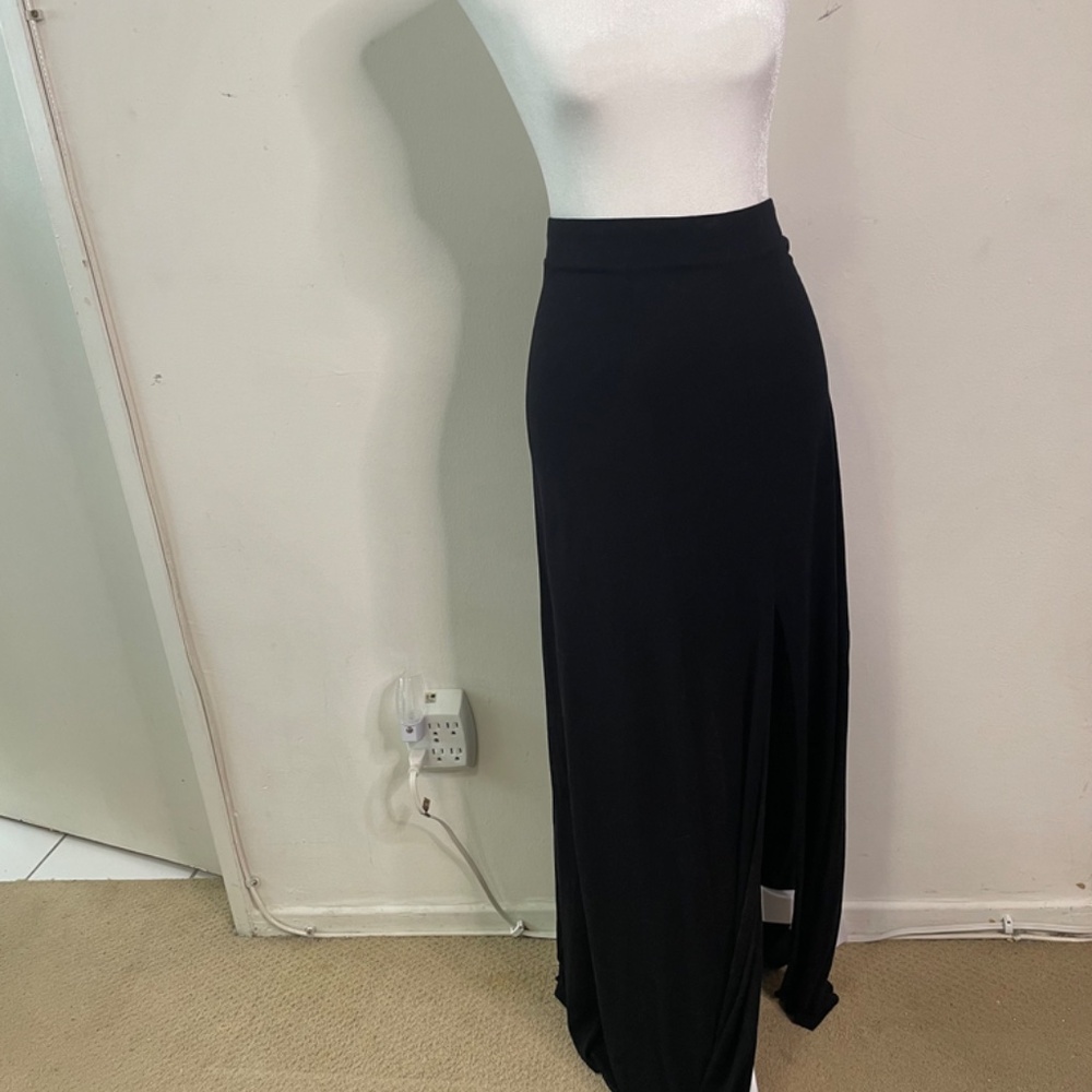 Black Maxi Skirt With Slit